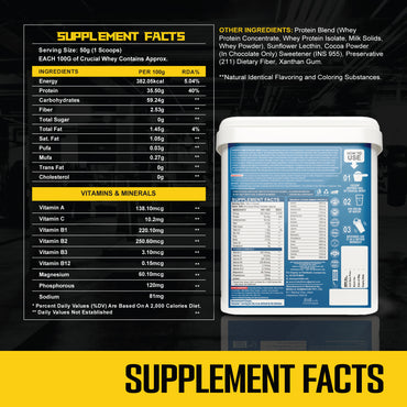 Crucial Whey Protein | Low Carb | 35.5 G Protein