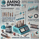 A visual explaining amino spiking, showing nitrogen testing and misleading protein claims in supplements.
