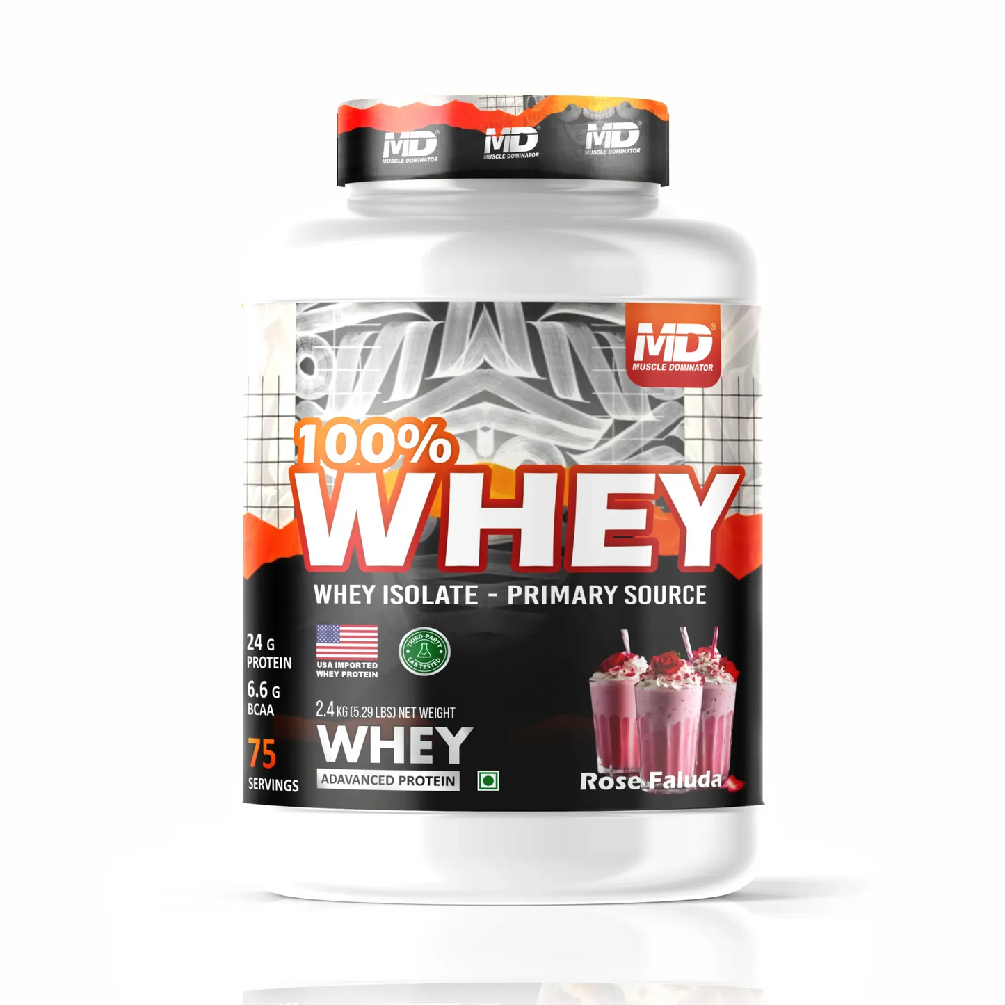 MD 100% Whey Advanced Protein | 24g Protein| 6.6g BCAA