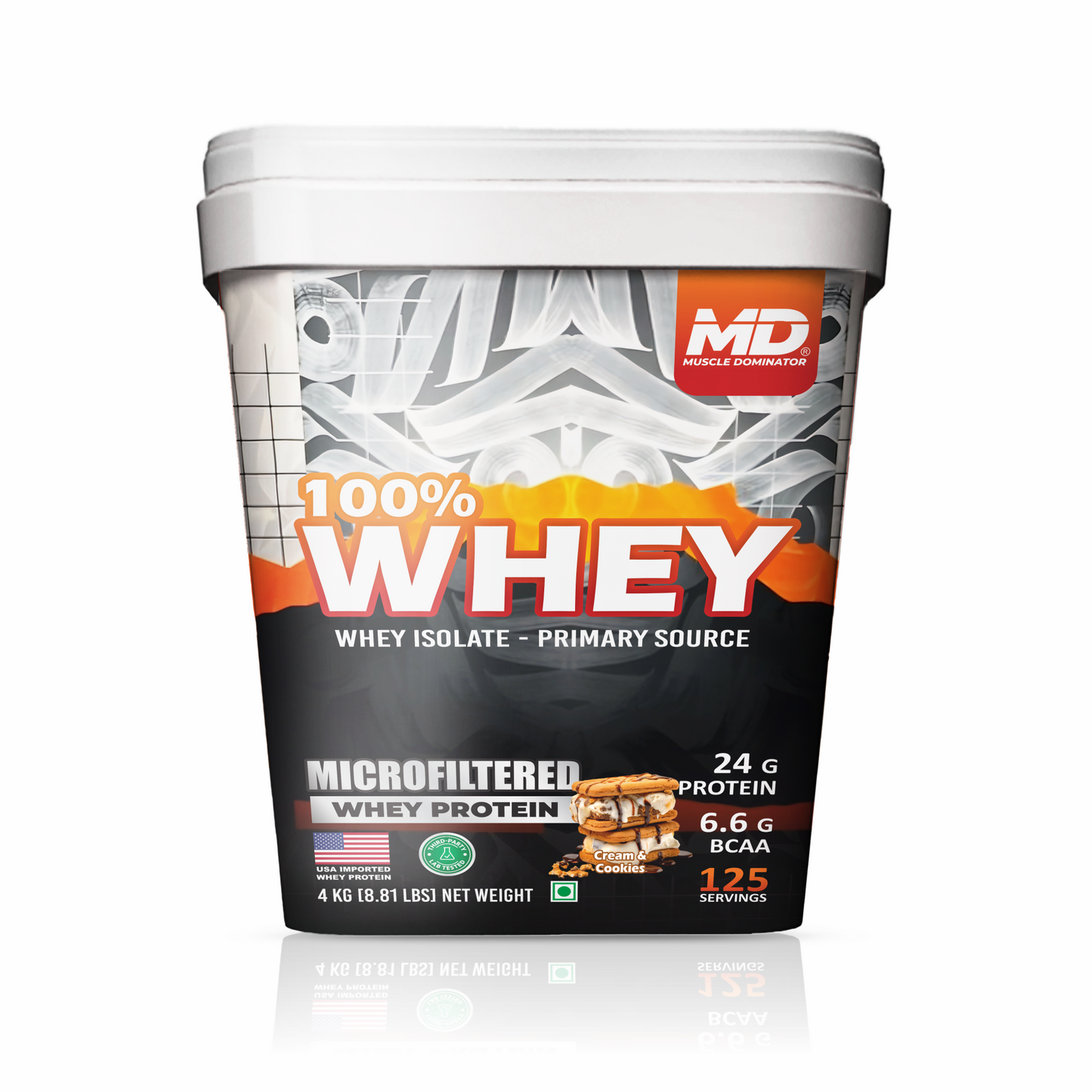 MD 100% Whey Advanced Protein | 24g Protein| 6.6g BCAA