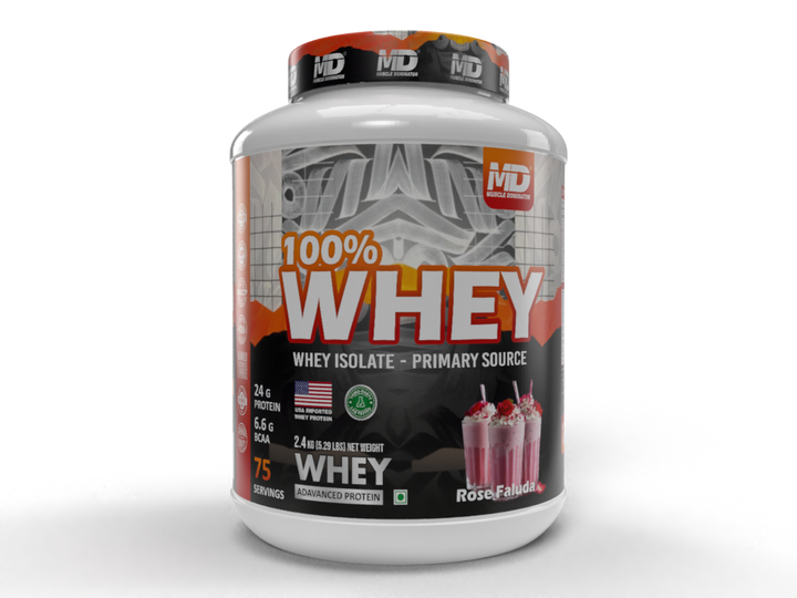 MD 100% Whey Advanced Protein | 24g Protein| 6.6g BCAA | 75 Serving - Quenchlabz