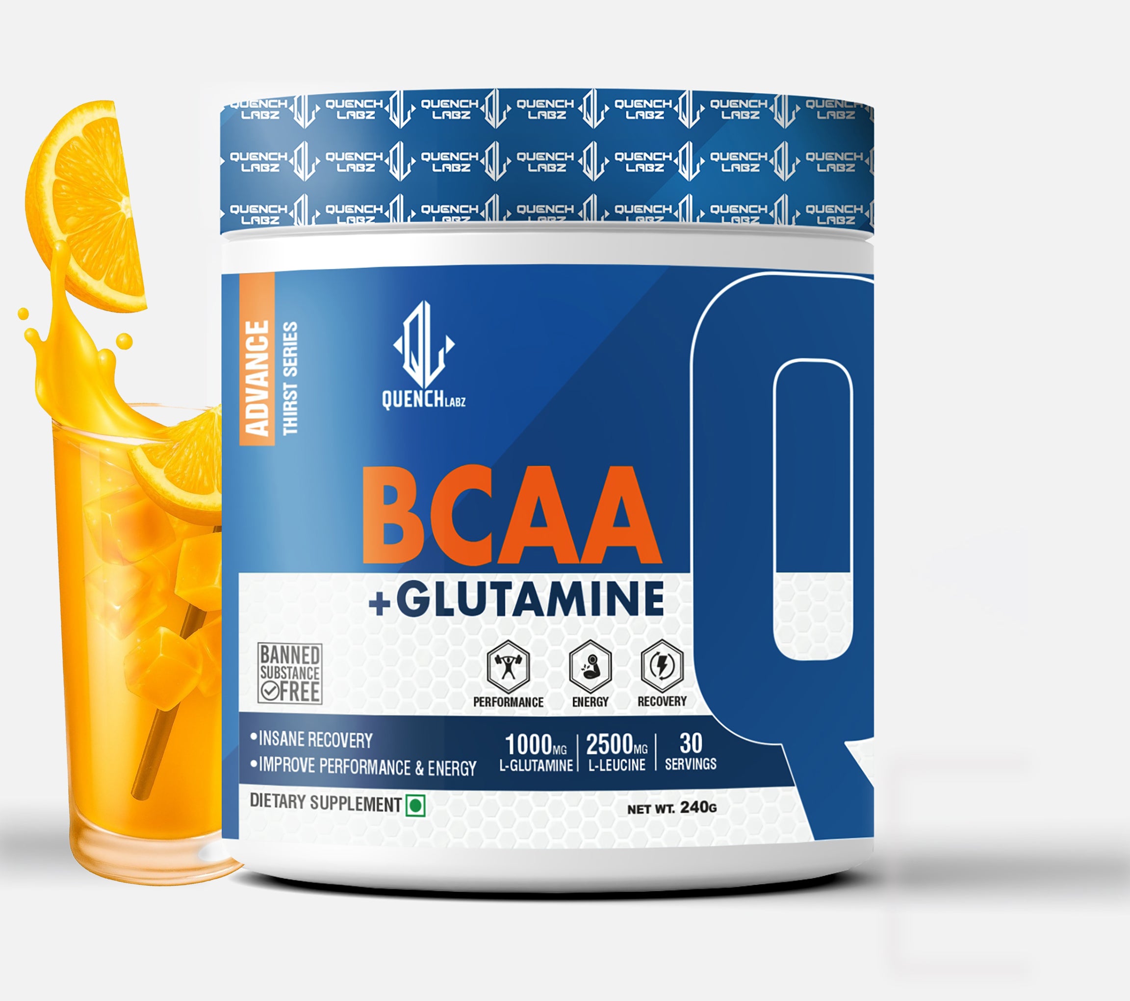 BCAA + ग्लुटामाइन - मांसपेशी रिकभरी पूरक