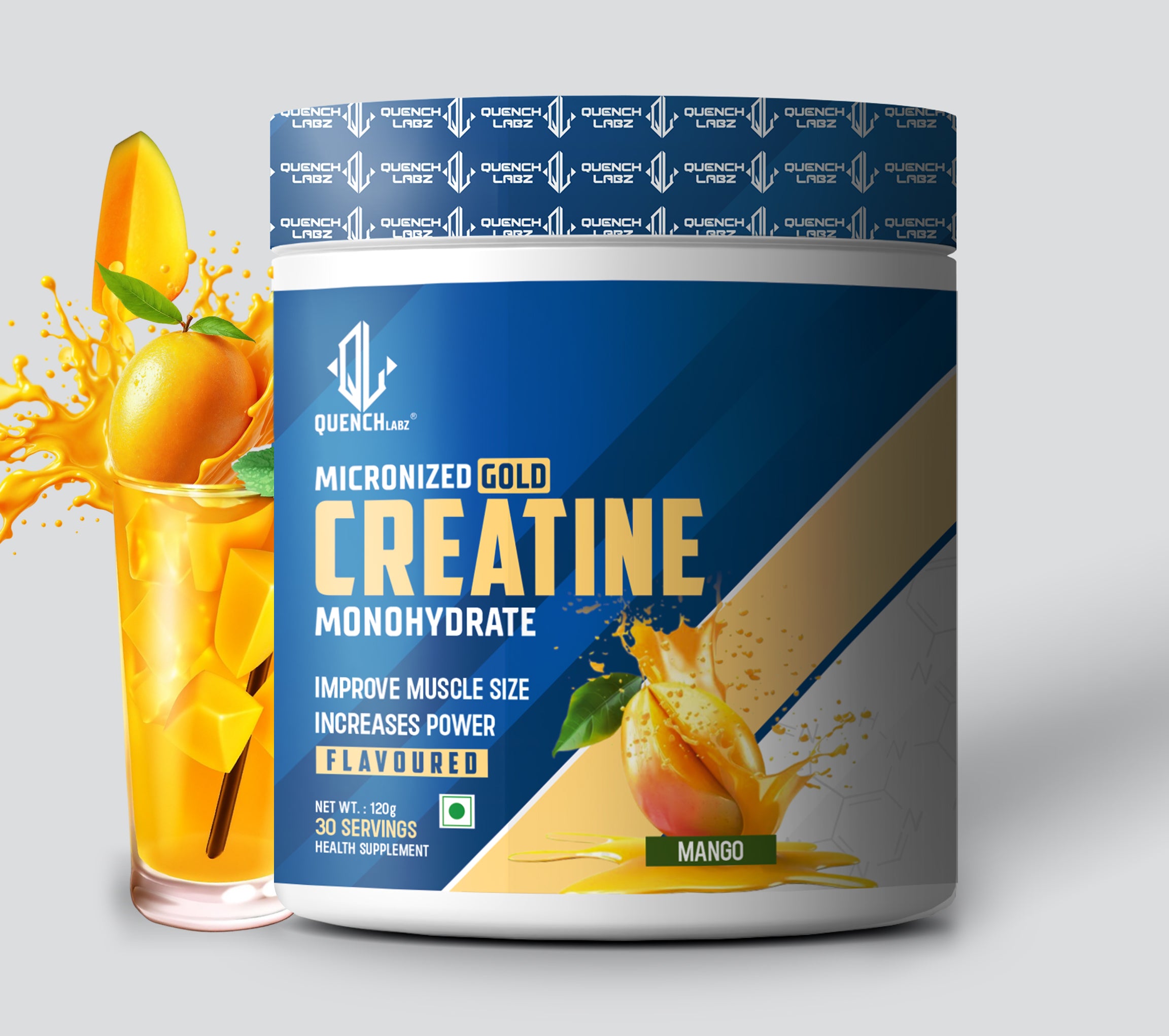 Micronized Gold Creatine Monohydrate | Lab Tested | Enhanced Absorption | 100% Pure Creatine