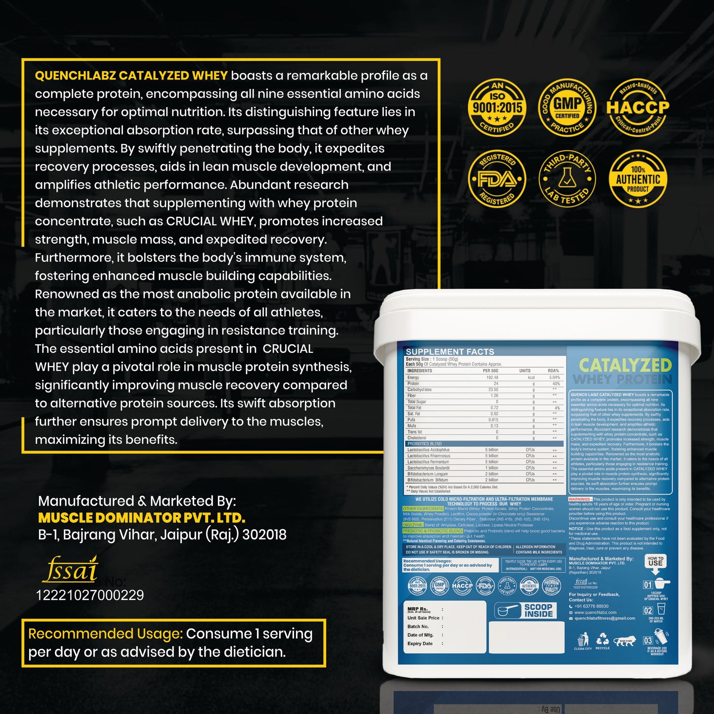 Catalyzed Whey Protein | 24 G Protein