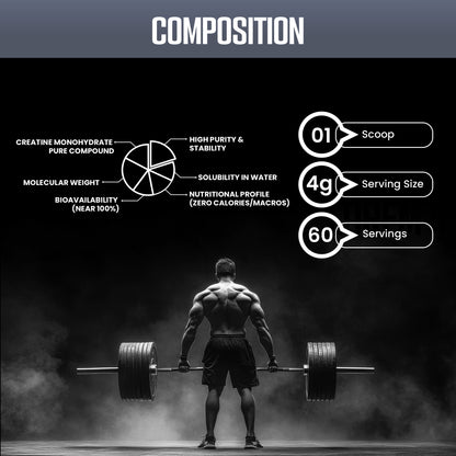 كرياتين أحادي الهيدرات الذهبي الميكروني | مختبر معمليًا | امتصاص مُحسَّن | كرياتين نقي ١٠٠٪