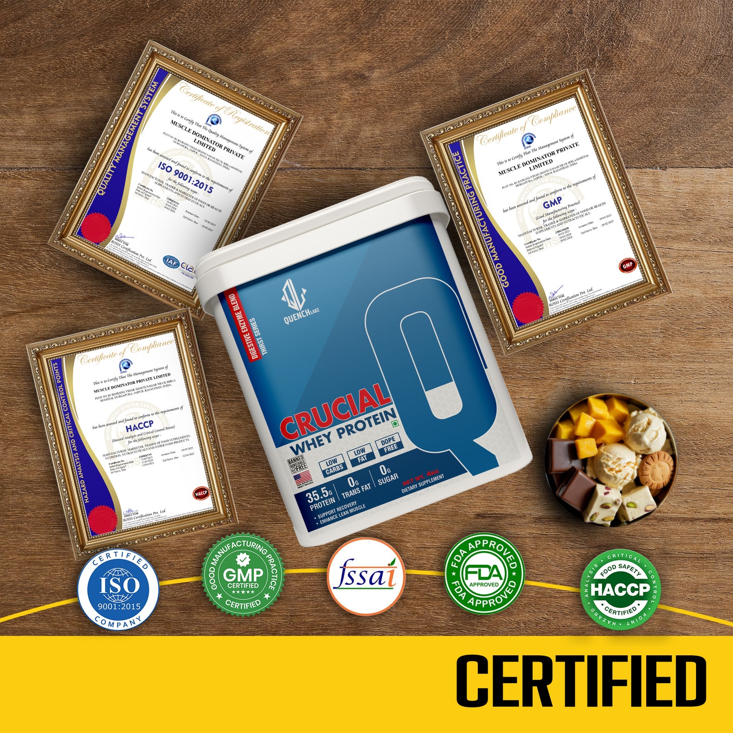 Crucial Whey Protein | Low Carb | 35.5 G Protein