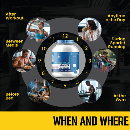 Nitro Mass Gainer | 3G Ashwagandha | 1G Macca | 3G Creatine | with Shaker