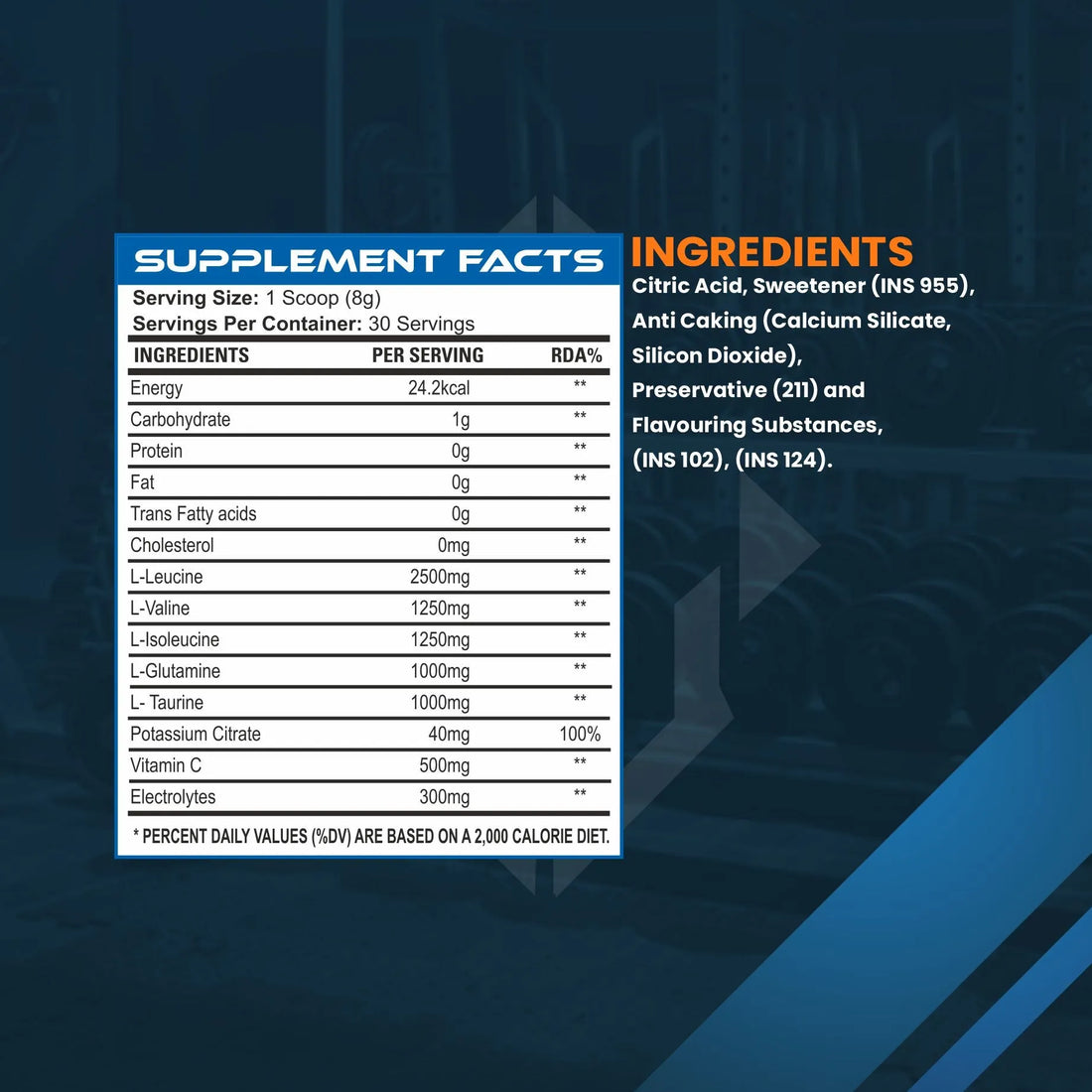 BCAA + Glutamine - Muscle Recovery Supplement