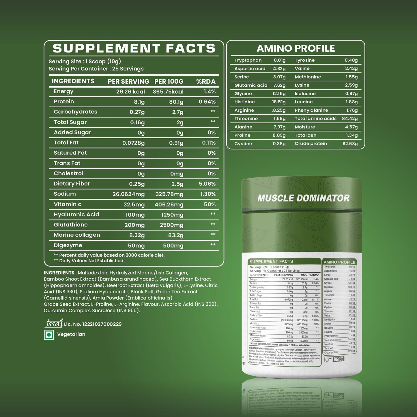 MD Natural Collagen Booster |  Youthful Skin, Strong Hair & Nails | 250gm