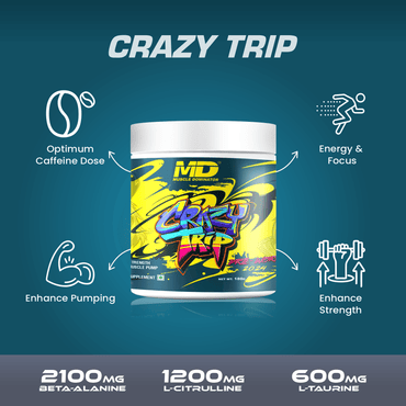 MD Crazy Trip Pre-Workout – Unleash Maximum Performance - 180 gm