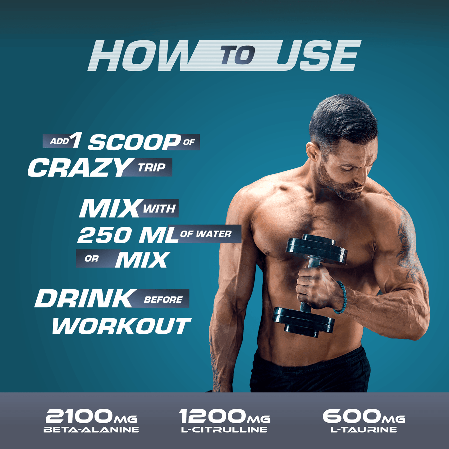 MD Crazy Trip Pre-Workout – Unleash Maximum Performance - 180 gm