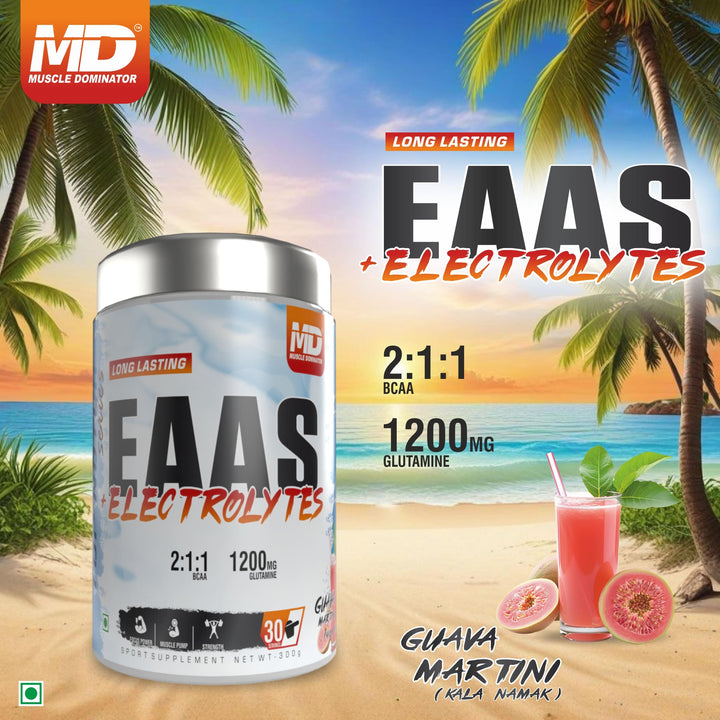 MD Long Lasting EAA + Electrolytes | 2:1:1 BCAA | 1.2g Glutamine | 30 Serving - Quenchlabz