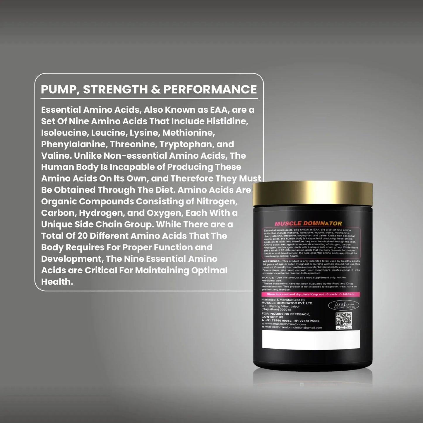 Black Series EAA | 1G Glutamine | 2.5 G Leucine | 300 Gm