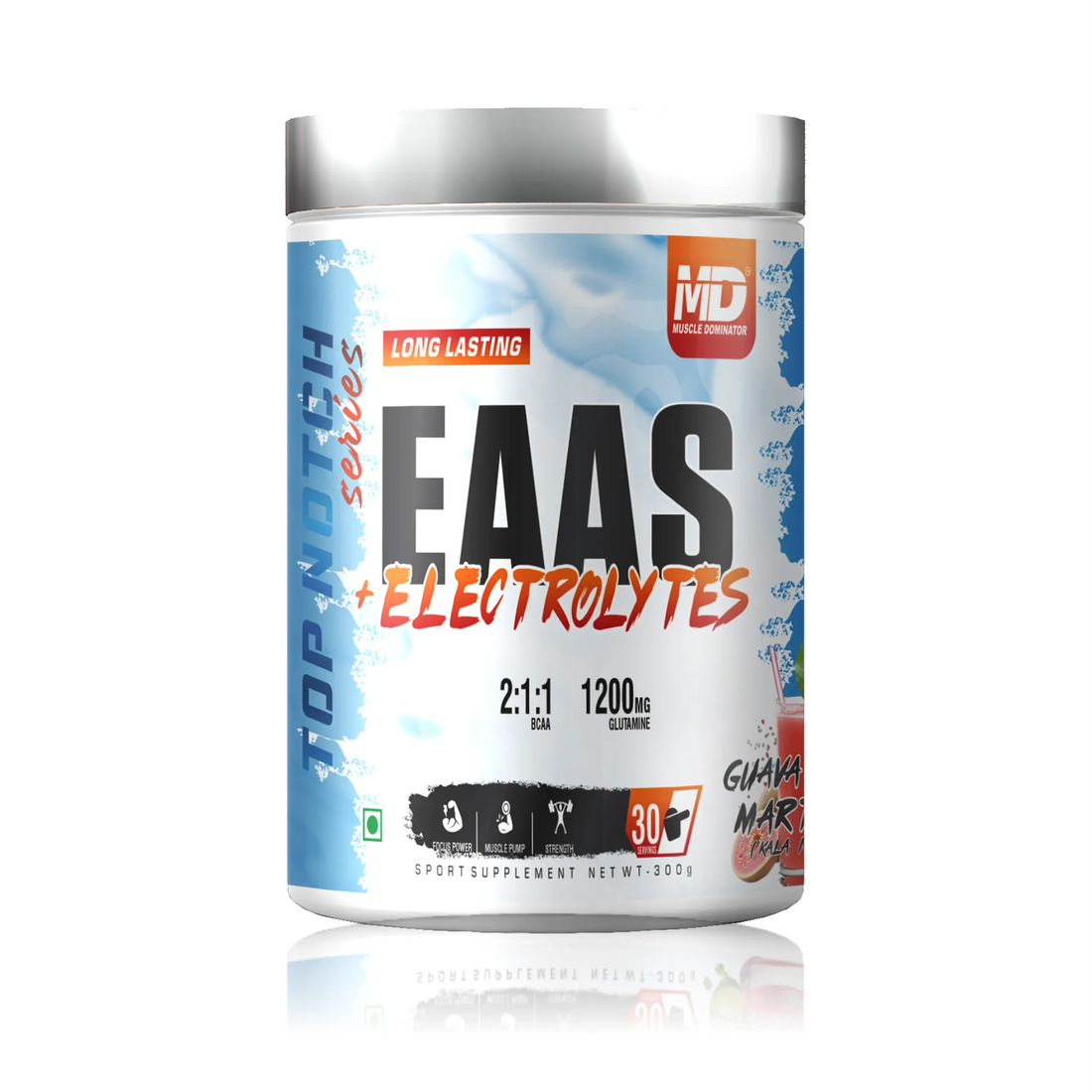 MD Long Lasting EAA + Electrolytes | 2:1:1 BCAA | 1.2g Glutamine | 30 Serving