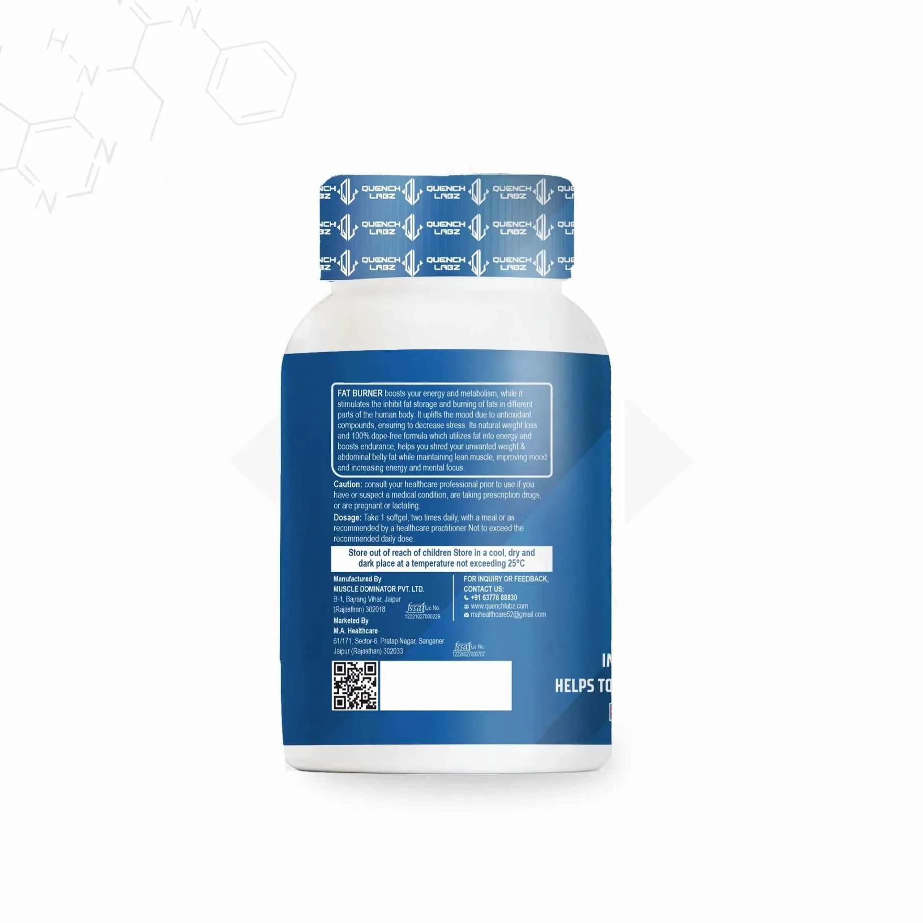 QuenchLabs फ्याट बर्नर - शक्तिशाली थर्मोजेनिक सूत्र