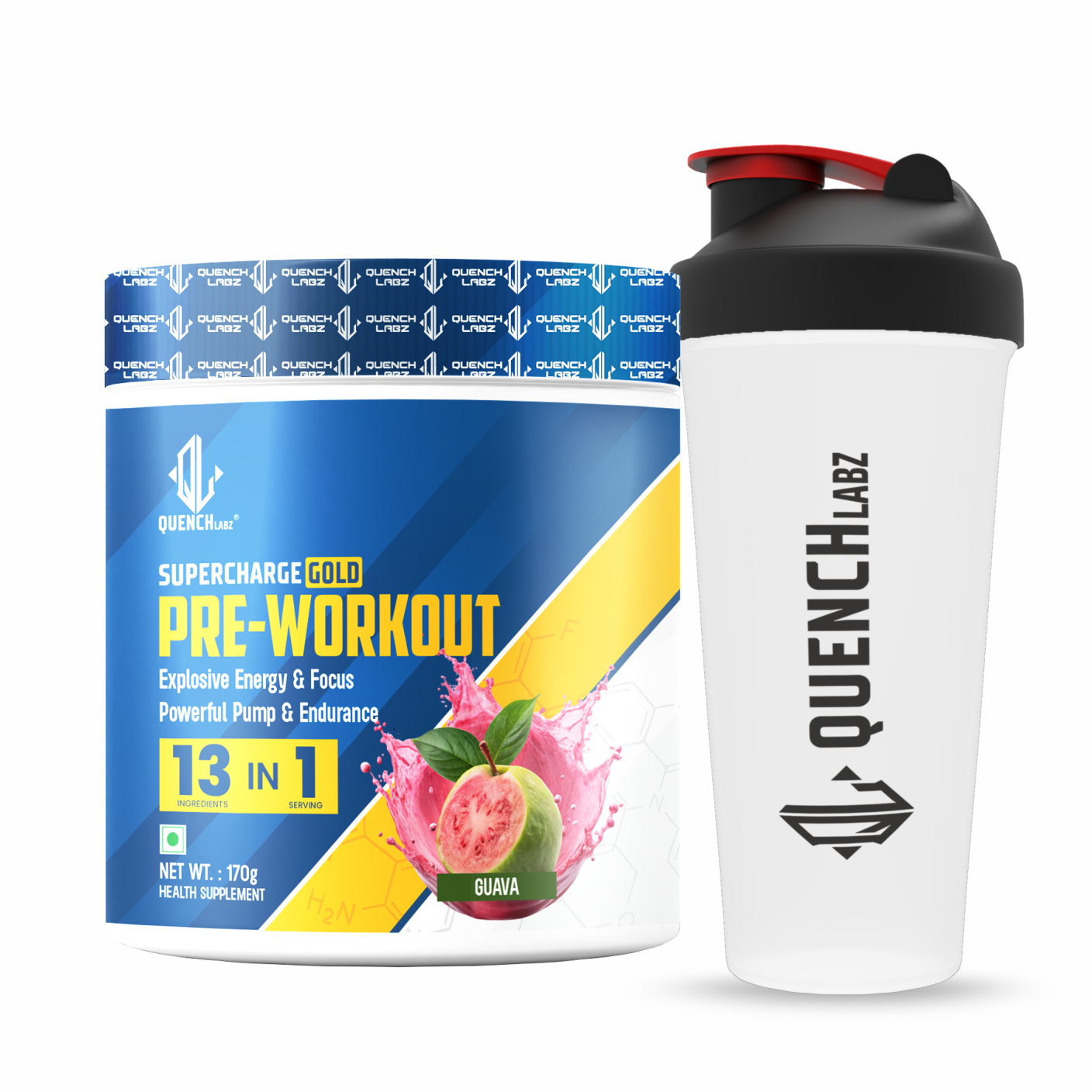 Supercharge Gold Pre Workout | Energy, Focus, Pump, Strength & Endurance Pre Workout