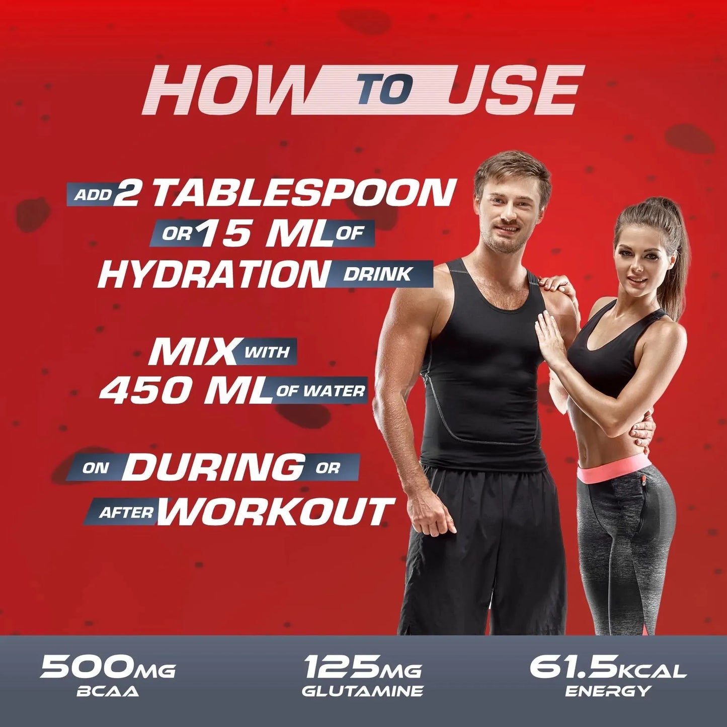 MD Hydration Drink Liquid | 500mg BCAA | 125mg Glutamine