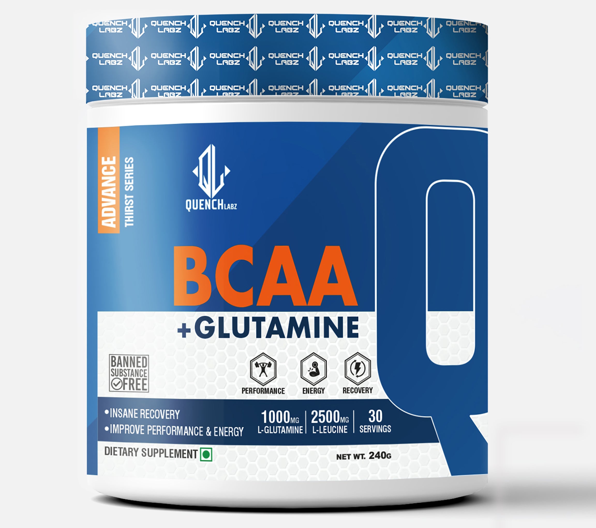 BCAA + ग्लुटामाइन - मांसपेशी रिकभरी पूरक