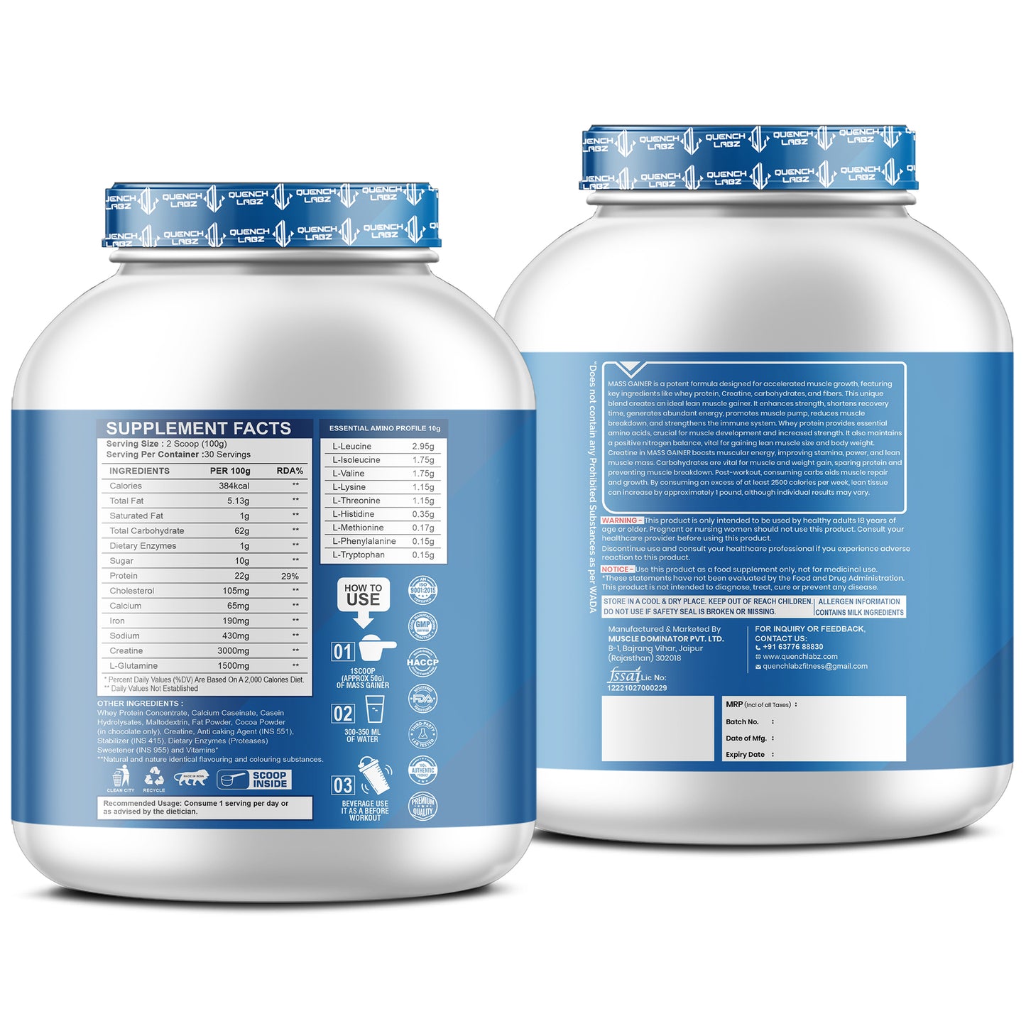 QuenchLabz - Mass Gainer - Unlock Your True Potential