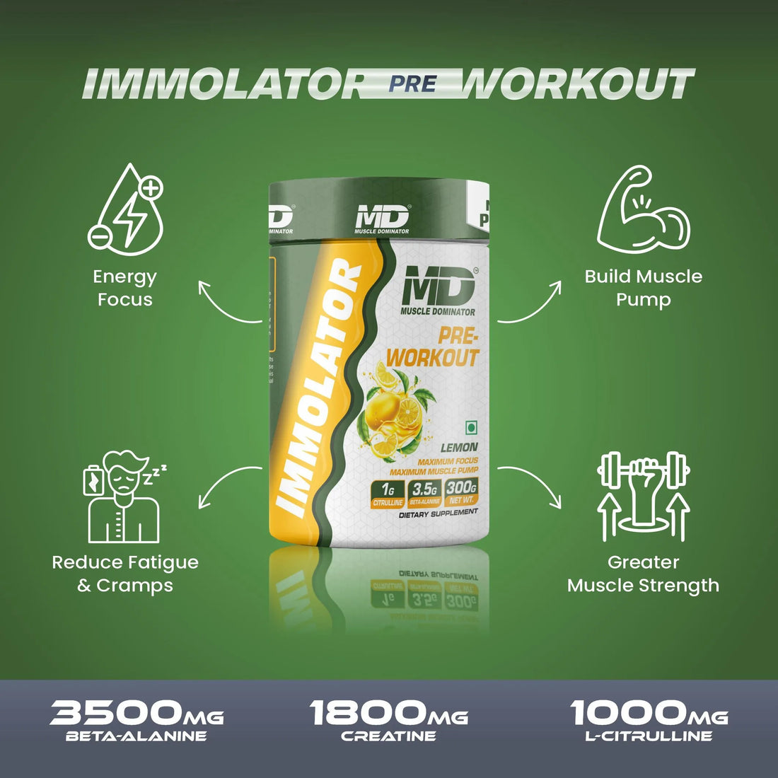 Immolator Pre-Workout With B-Alanine, L-Citrulline