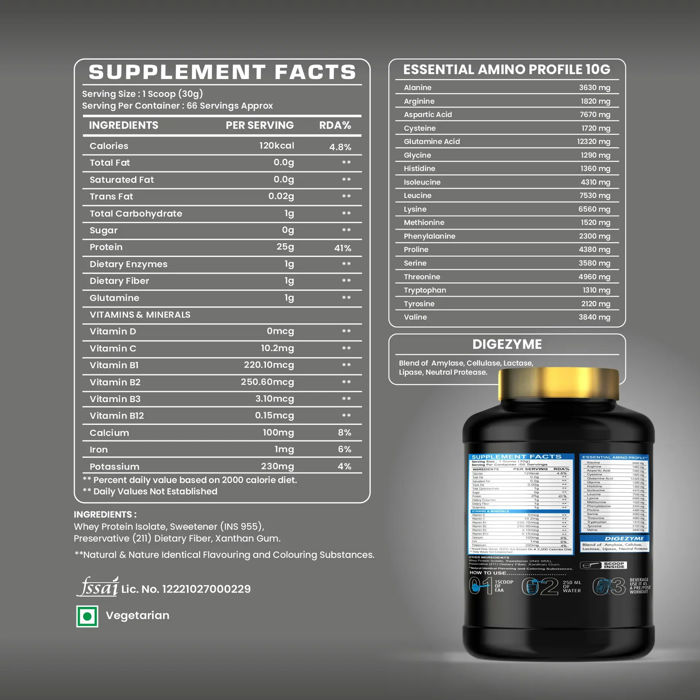 بروتين مصل اللبن المُحلل MD ISO100 | 25 غ بروتين | 2.6 غ ليوسين | 5.5 غ أحماض أمينية متفرعة السلسلة 