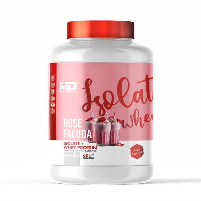 MD Isolate Whey Protein | 28 G Protein | 6 G BCAA + Steel Shaker