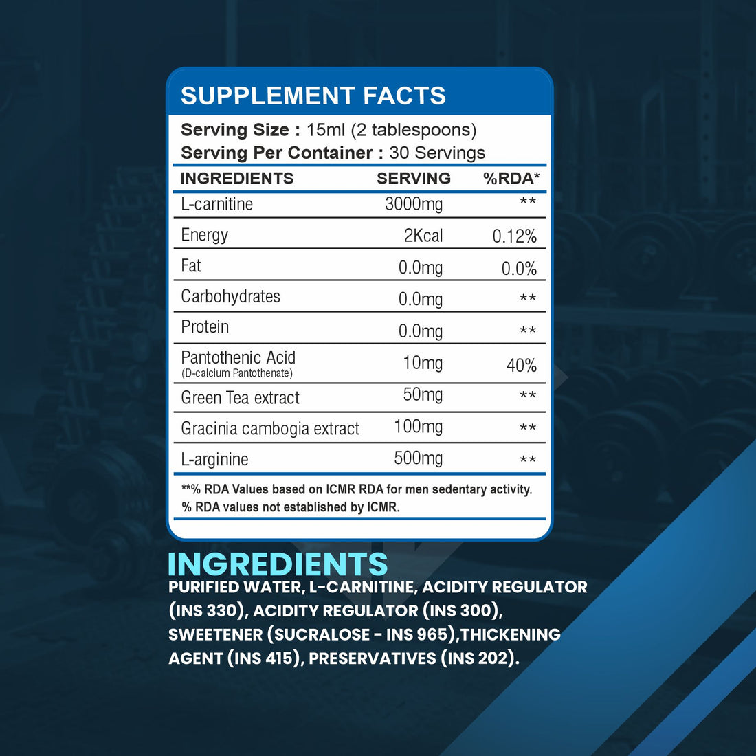 L-Carnitine Liquid | 3000 mg L-Carnitine