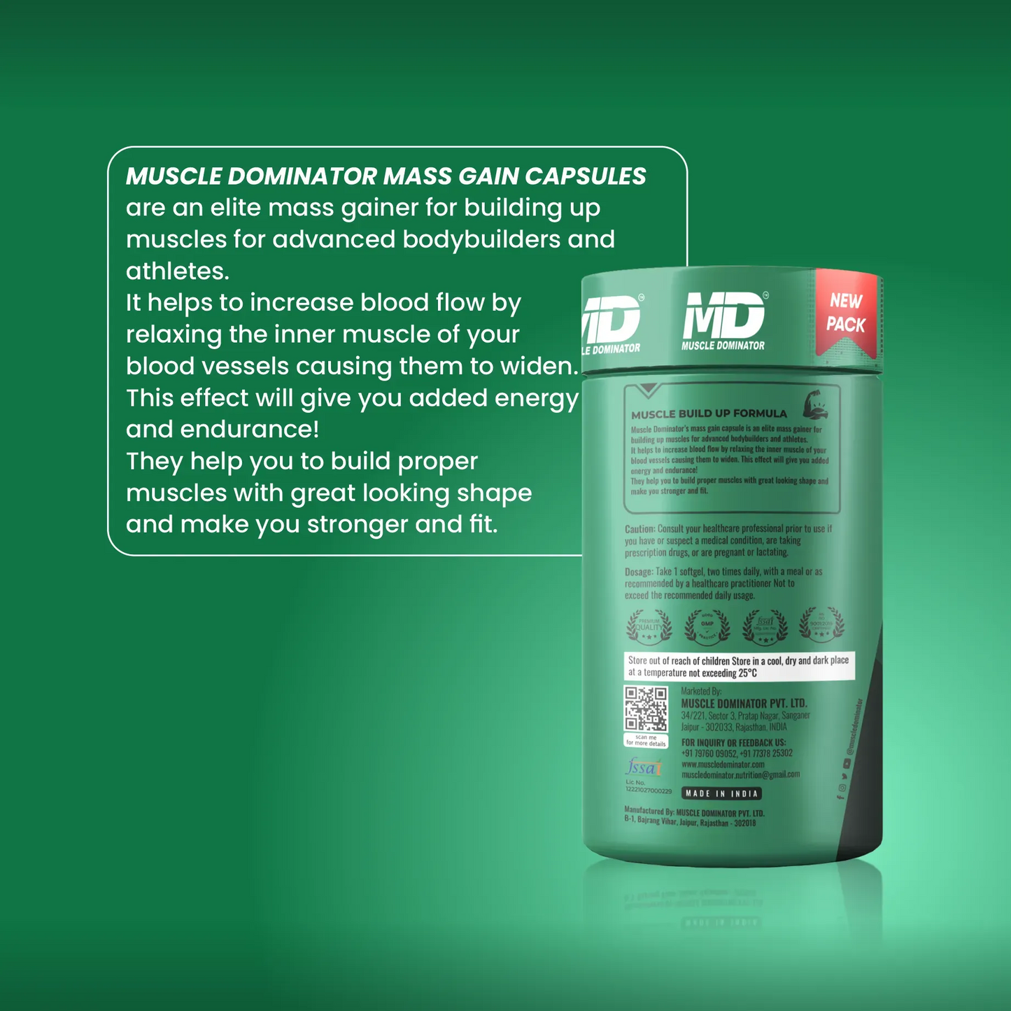 زيادة الكتلة العضلية - تركيبة بناء العضلات 1500 ملغ