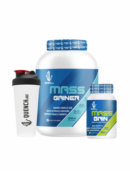 Mass Gainer 3 Kg + Mass Gain 60 capsules + Shaker 700 ml