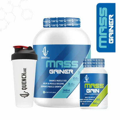 Mass Gainer 3 Kg + Mass Gain 60 capsules + Shaker 700 ml