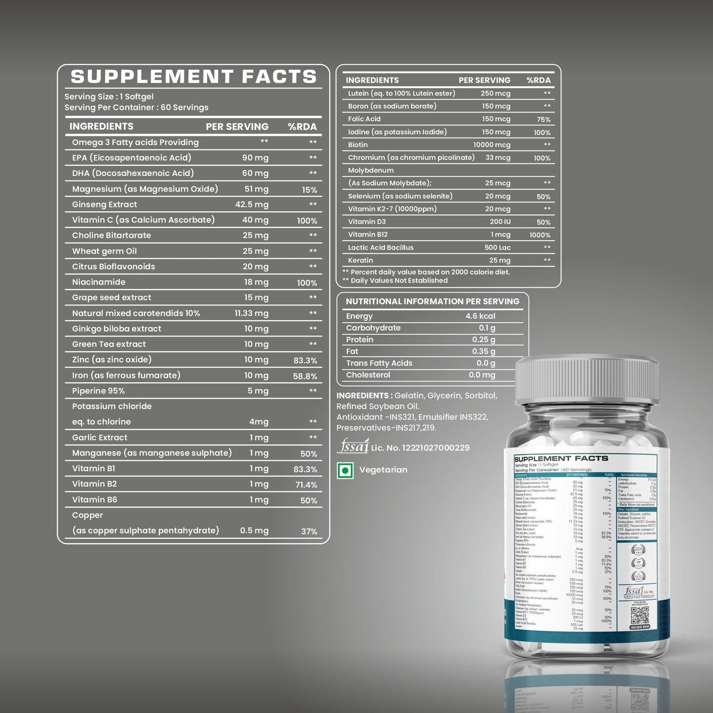 MD Biotin – Hair, Skin & Energy Booster | 60 Softgels