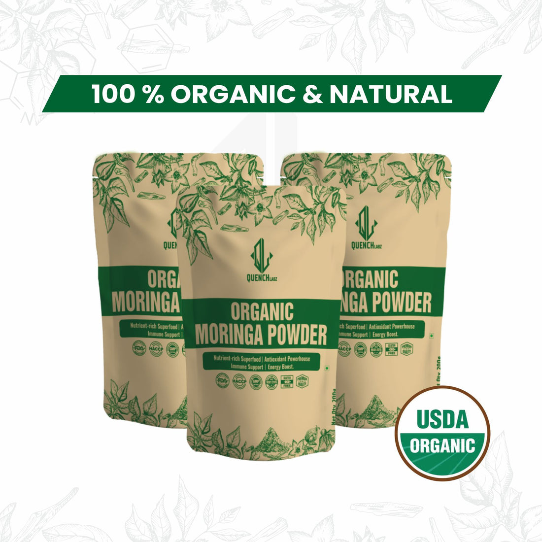 Organic Moringa Powder | Powerhouse of Minerals & Anti Oxidants