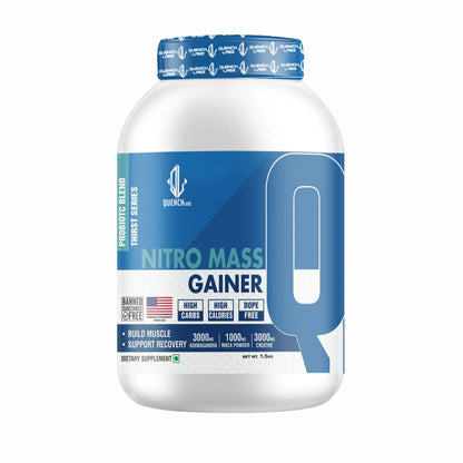 Nitro Mass Gainer | 3G Ashwagandha | 1G Macca | 3G Creatine | with Shaker