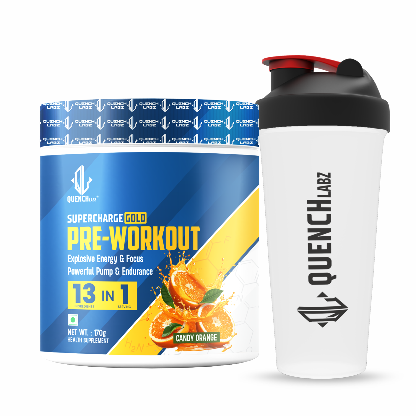 Supercharge Gold Pre Workout | Energy, Focus, Pump, Strength & Endurance Pre Workout