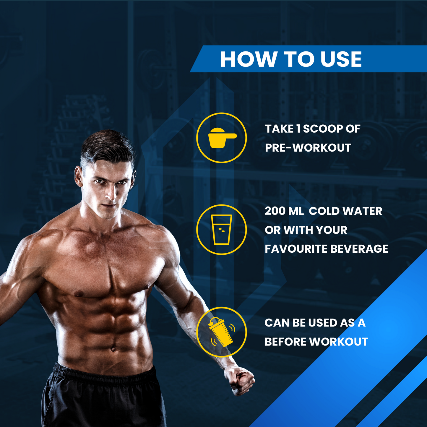 Supercharge Gold Pre Workout | Energy, Focus, Pump, Strength & Endurance Pre Workout