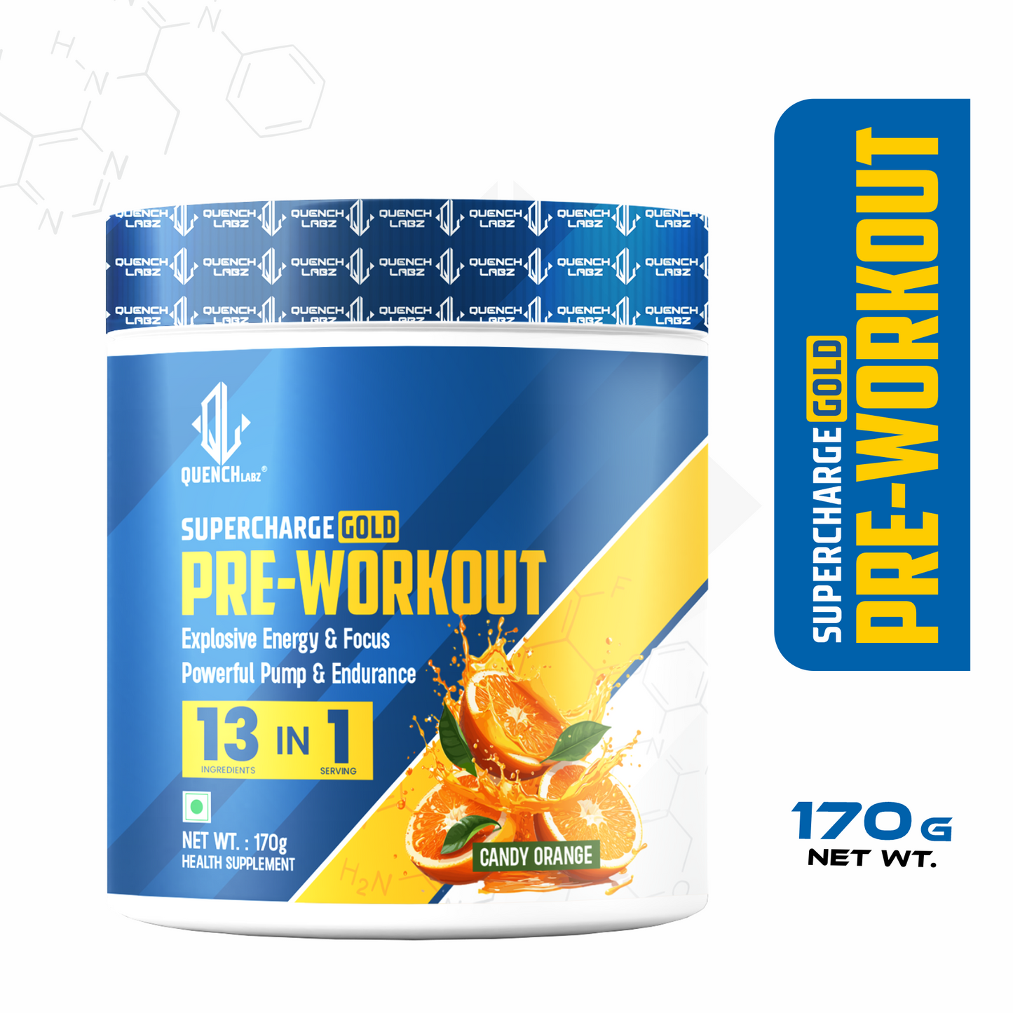 Supercharge Gold Pre Workout | Energy, Focus, Pump, Strength & Endurance Pre Workout