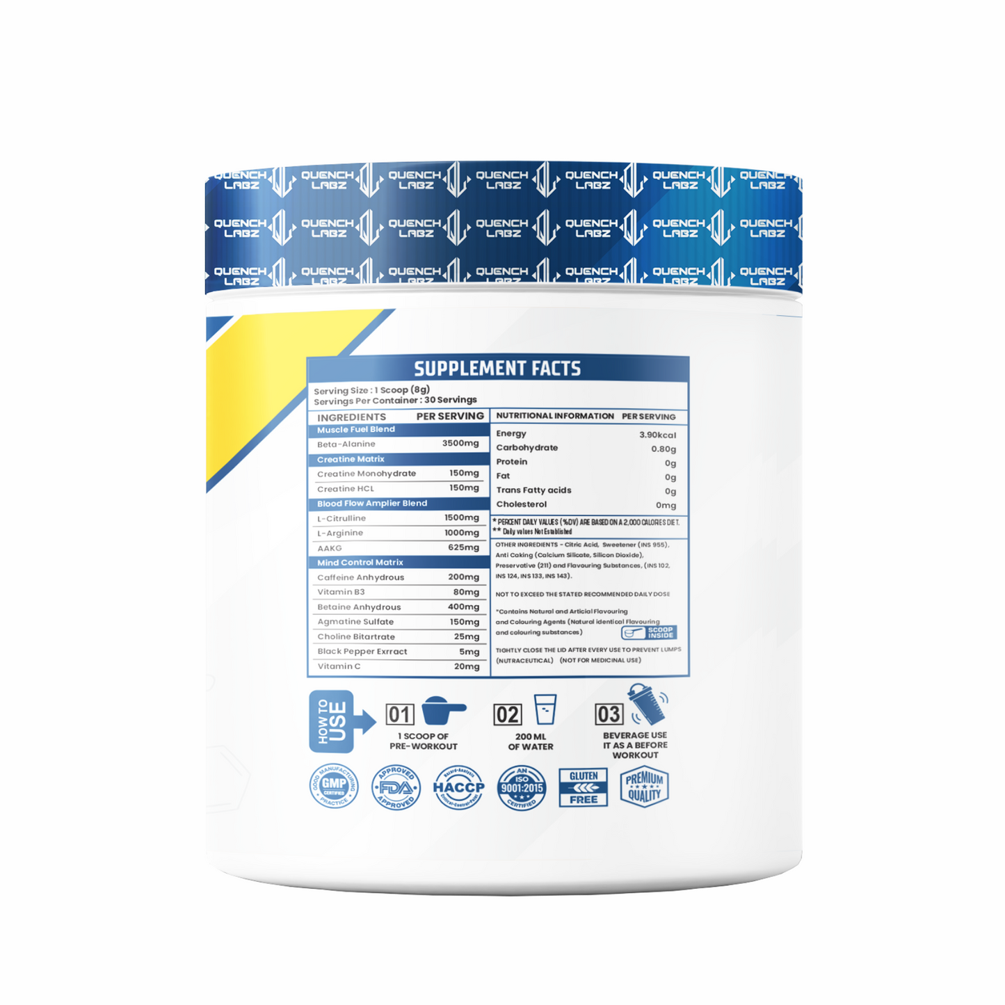 Supercharge Gold Pre Workout | Energy, Focus, Pump, Strength & Endurance Pre Workout