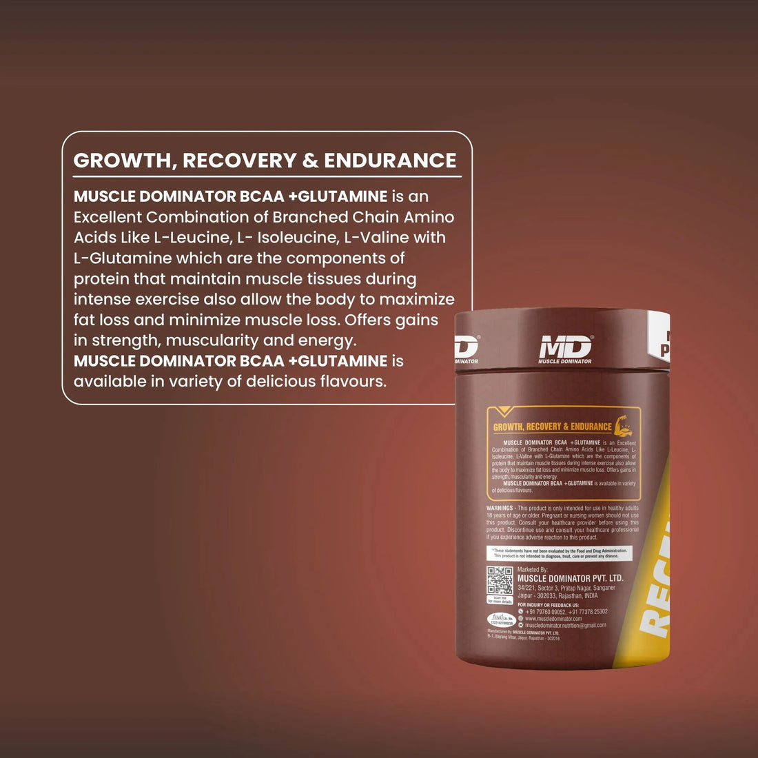 MD Regenerate BCAA + Glutamine 400 Gm