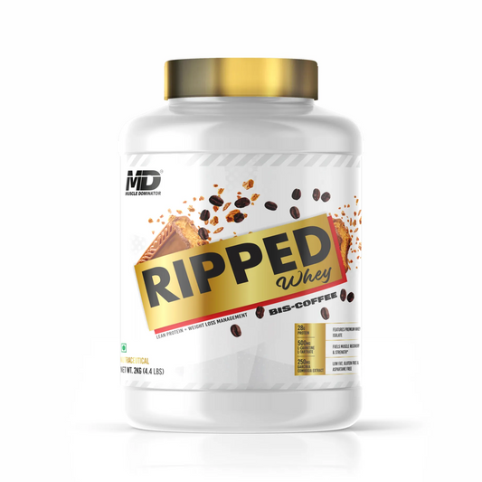 MD Ripped Whey | 28G Protein | 0.5G L-Carnitine, L-Tartrate | 0.25G Garcinia Combogia Extract