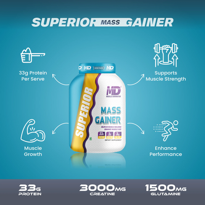 MD Superior Mass Gainer | 33 G Protein | 3 G Creatine