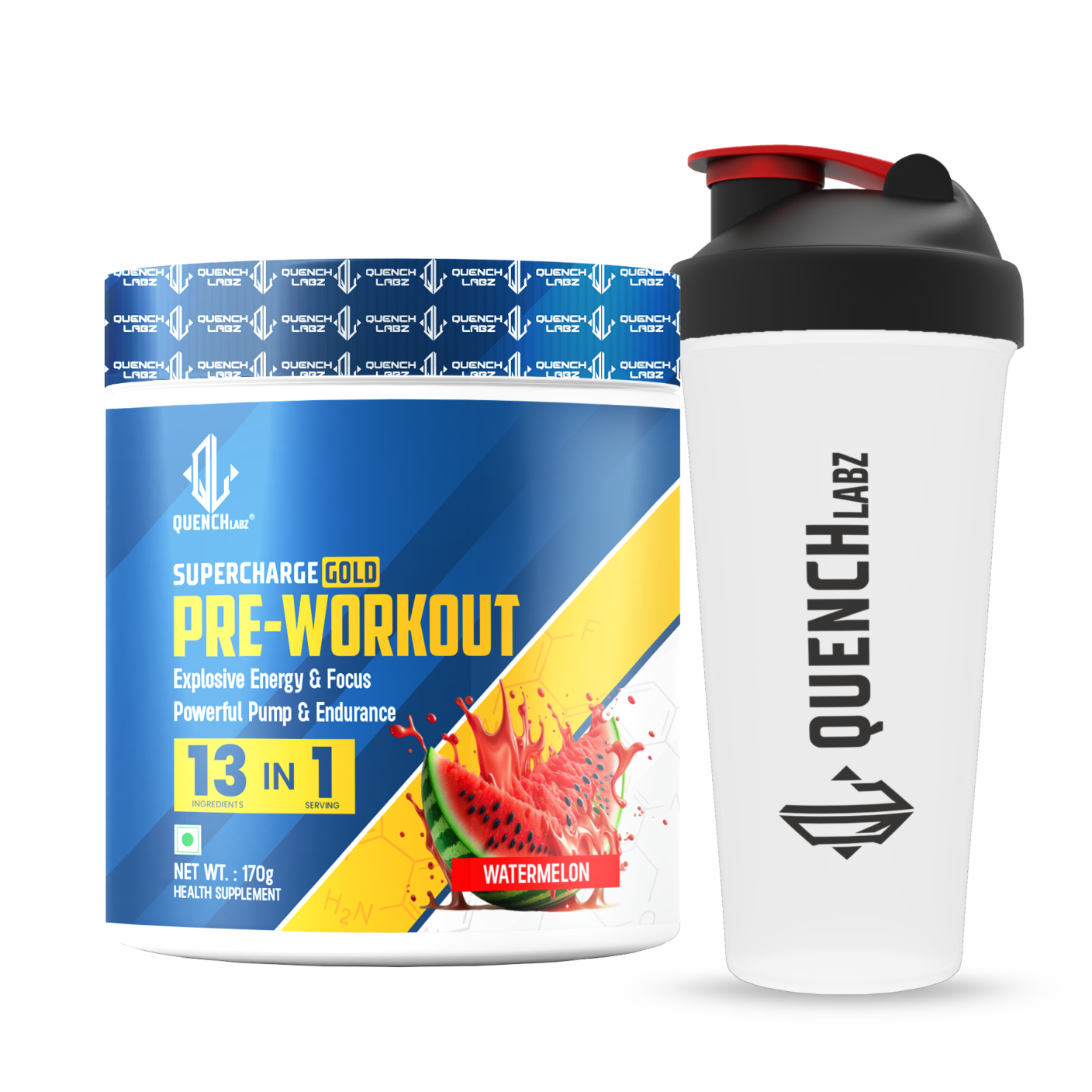 Supercharge Gold Pre Workout | Energy, Focus, Pump, Strength & Endurance Pre Workout