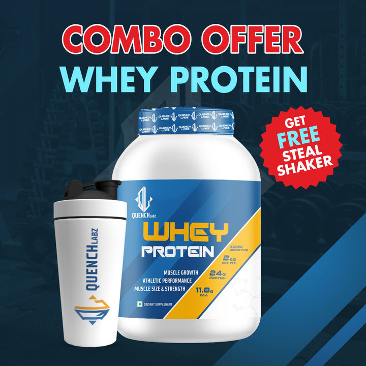 Premium Whey Protein 2 Kg + Steel Shaker Combo