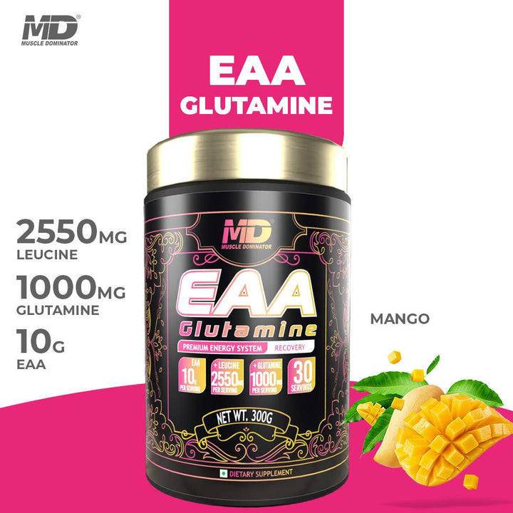 Black Series EAA | 1G Glutamine | 2.5 G Leucine | 300 Gm - Quenchlabz