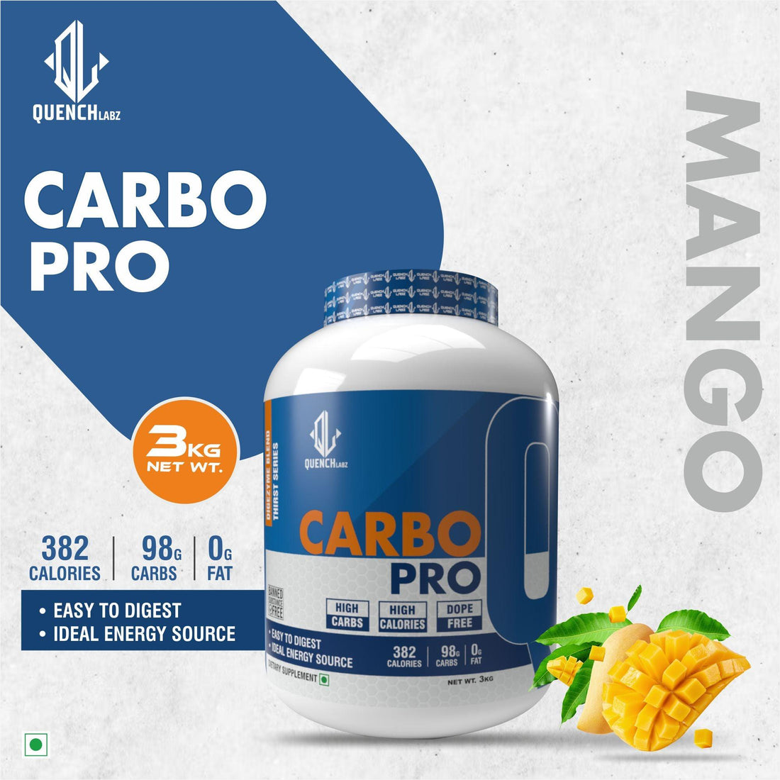 Carbo Pro Thirst series | Digezyme Blend | 98G Carbs - Quenchlabz