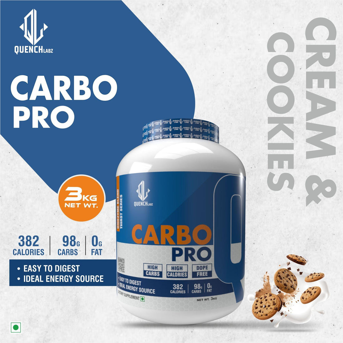 Carbo Pro Thirst series | Digezyme Blend | 98G Carbs - Quenchlabz