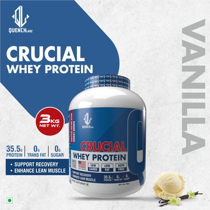 Crucial Whey Protein | Low Carb | 35.5 G Protein - Quenchlabz