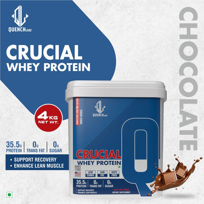 Crucial Whey Protein | Low Carb | 35.5 G Protein - Quenchlabz