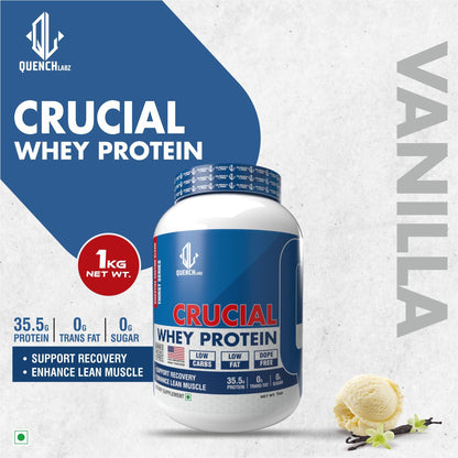 Crucial Whey Protein | Low Carb | 35.5 G Protein - Quenchlabz