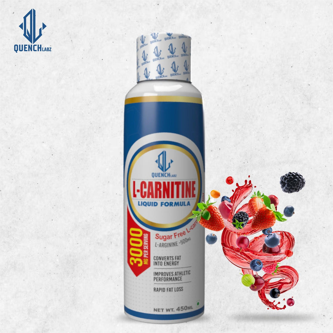 L-Carnitine Liquid | 3000 mg L-Carnitine - Quenchlabz