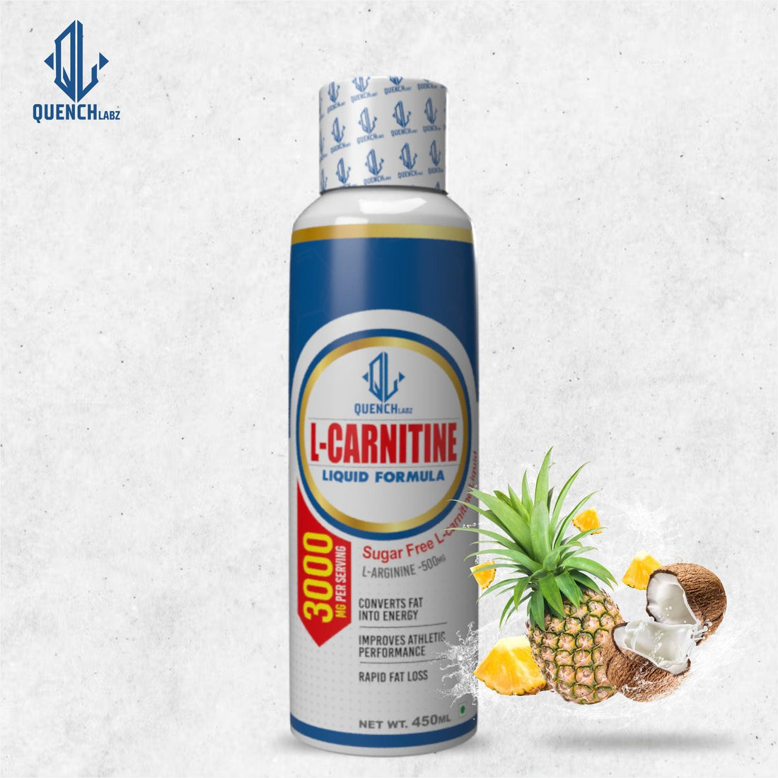 L-Carnitine Liquid | 3000 mg L-Carnitine - Quenchlabz